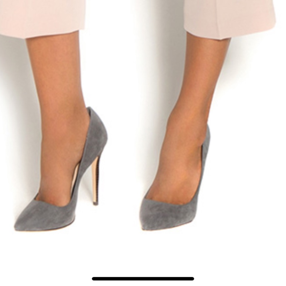 Size 6 gray heels- worn once